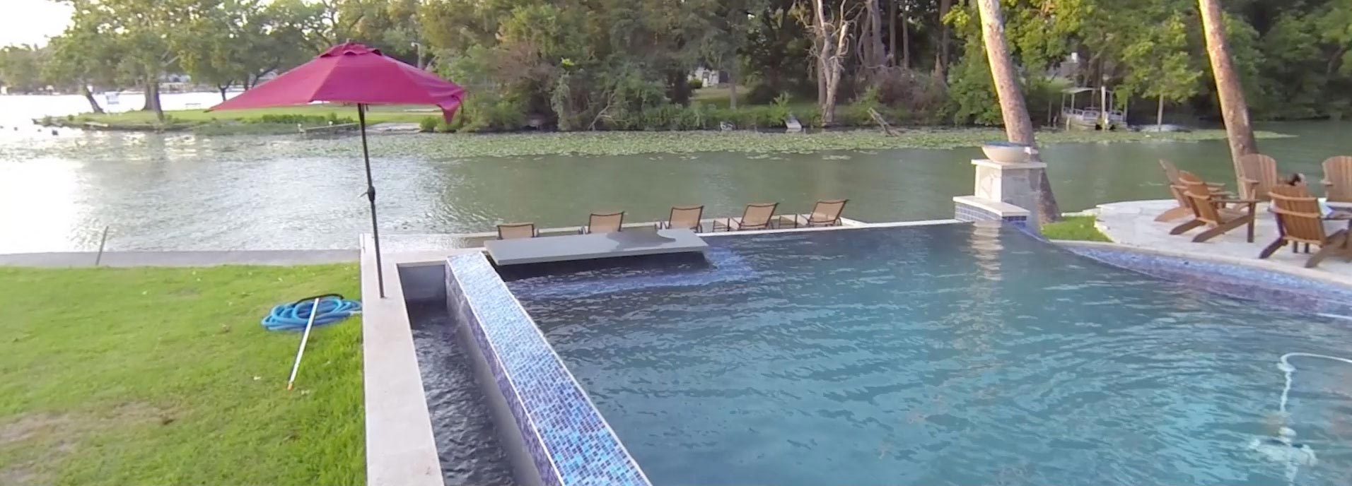 Waterfront homes on Lake McQueeney, Texas